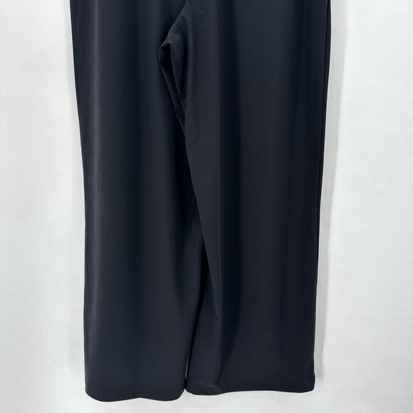 Athleta Pinnacle High Rise Trouser Womens 10 Black Wide Leg Knit Athleisure City - Picture 9 of 12